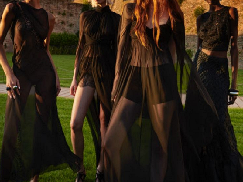abito sottoveste - lingerie nero - alberta ferretti