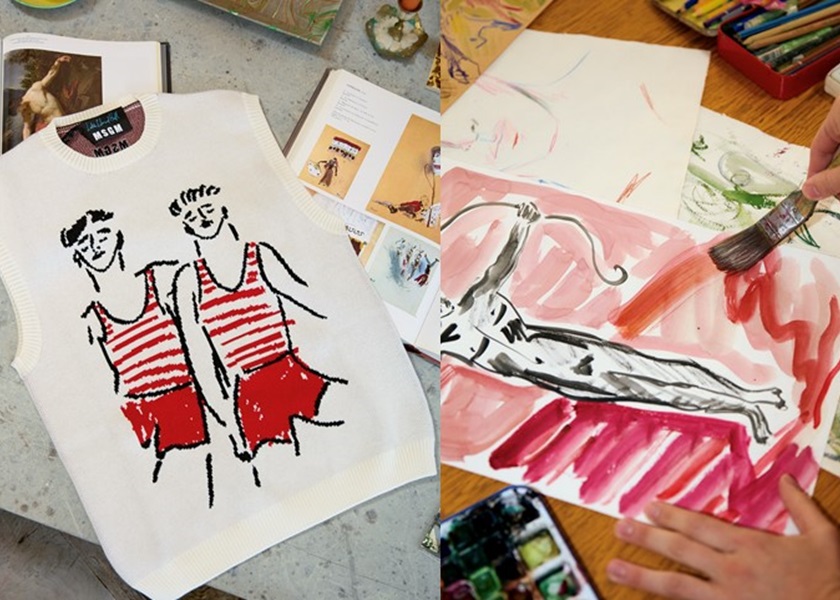 Luke Edward Hall fashion capsule con MSGM